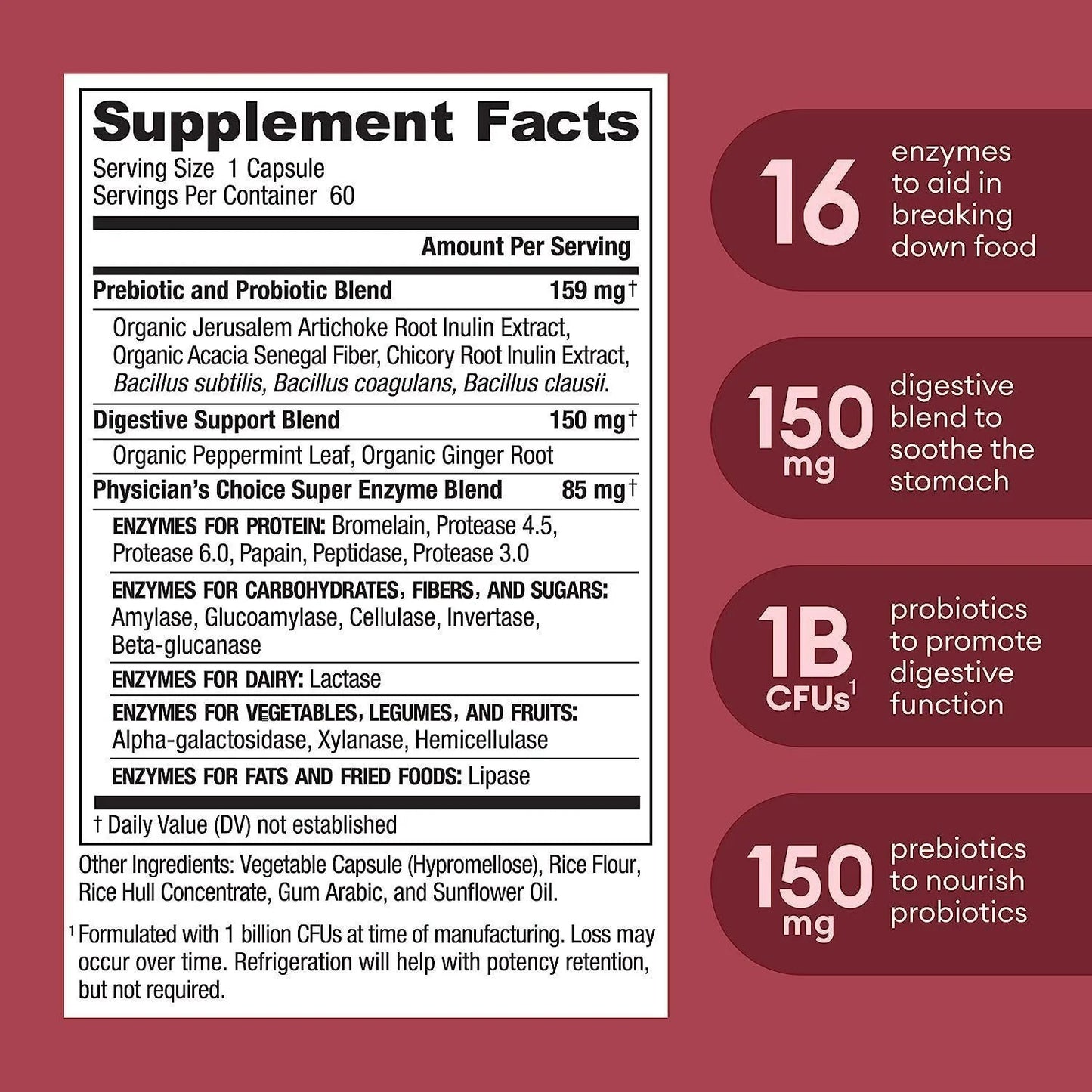 Digestive Enzymes & 60 Billion Probiotic