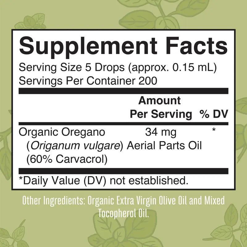 Organic Oil of Oregano Liquid Drops