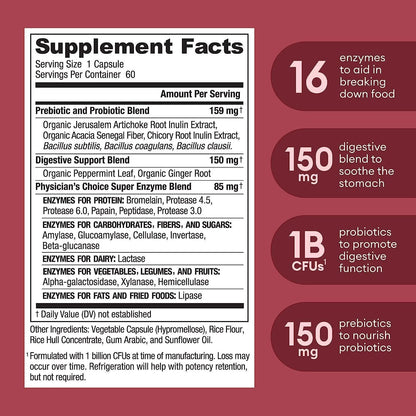 Digestive Enzymes & 60 Billion Probiotic